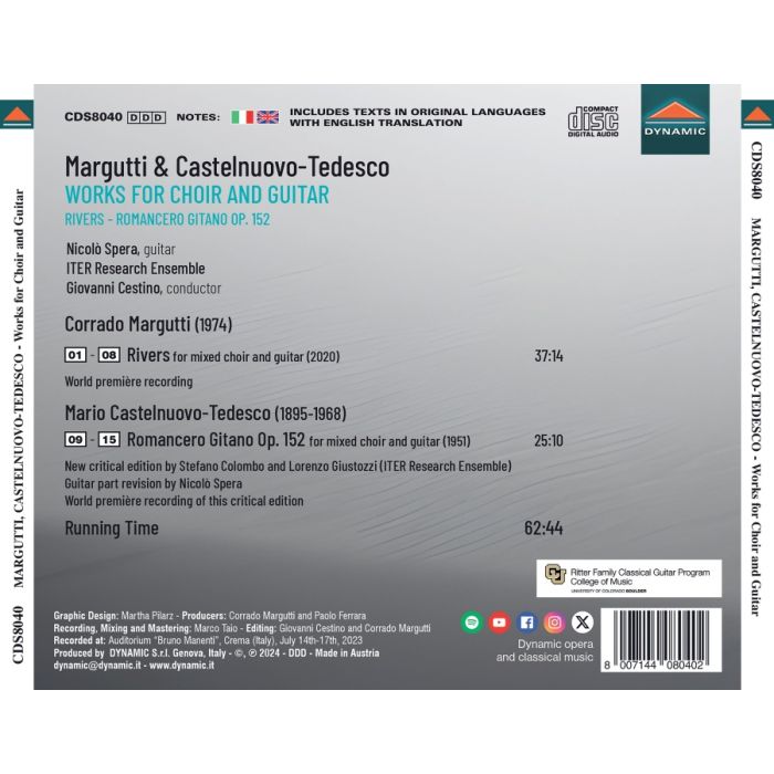 Margutti & Castelnuovo-Tedesco: Works for Choir and Guitar - slide-1