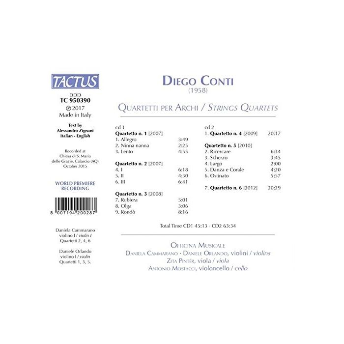 Conti: Quartetti per Archi - slide-1