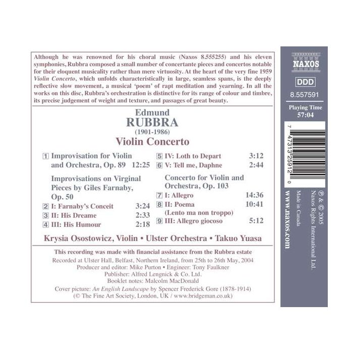 RUBBRA: Violin Concerto - slide-1
