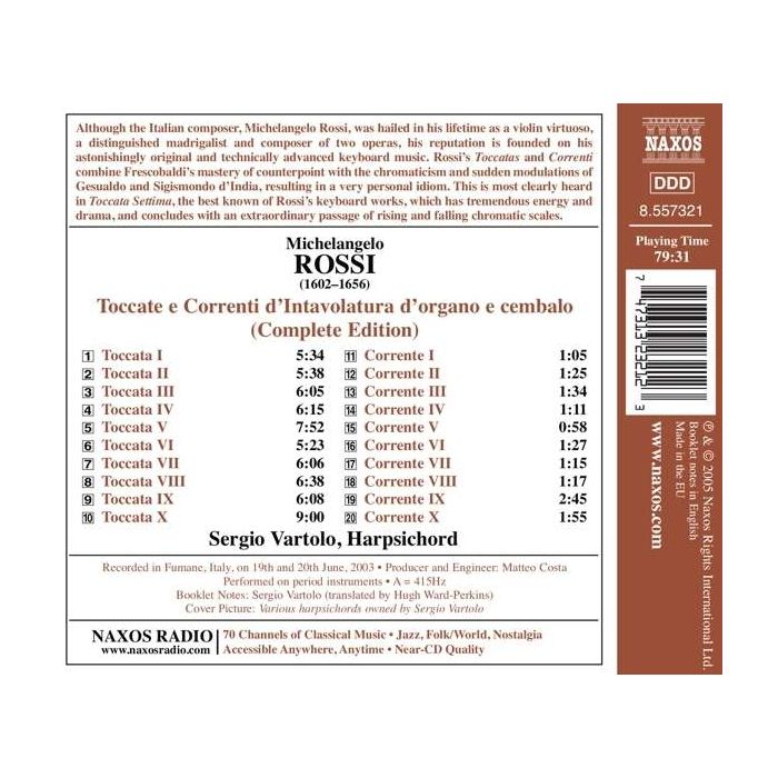 ROSSI: Toccatas and correnti - slide-1
