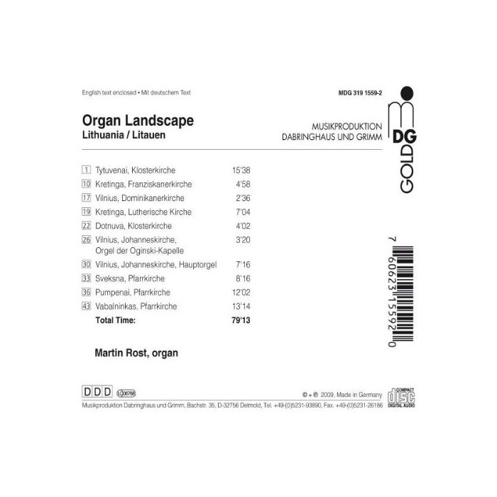 Lithuanian Organ Landscape - Podbielski, Ciurlionis, Moniuszko, Bogunski, ... - slide-1