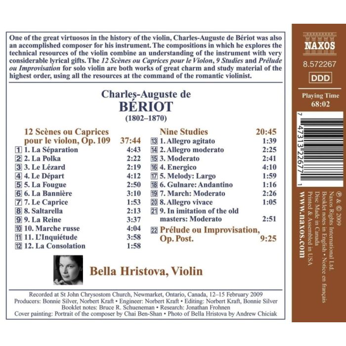 Beriot: Solo Violin Music Vol. 1 - 12 Scènes, Nine Studies - slide-1