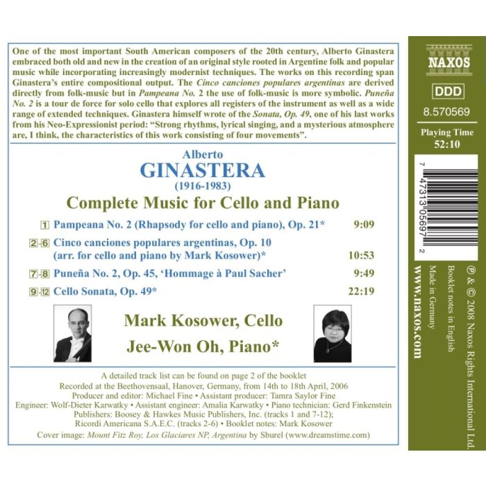 Ginastera: Complete Music for Cello and Piano - slide-1