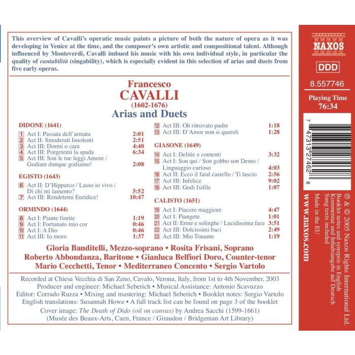 CAVALLI: Arias and duets - slide-1