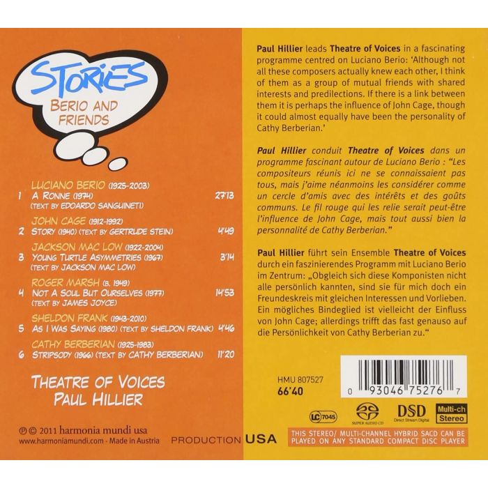 STORIES - Luciano Berio, Cathy Berberian, John Cage, Roger Marsh, Jackson Mac Low & Sheldon Frank - slide-1