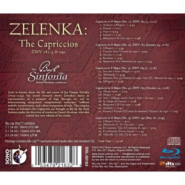 Zelenka: Capriccios / The Bach Sinfonia - slide-1