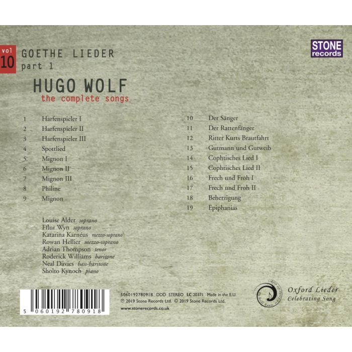 Wolf: The Complete Songs Vol. 10 - Goethe Lieder Part 1 - slide-1