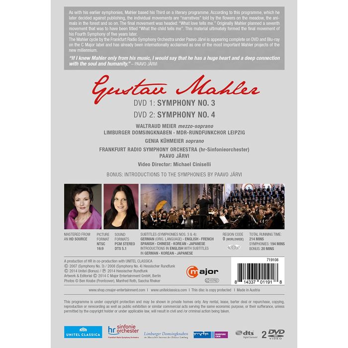 Mahler: Symphonies 3 & 4, Paavo Jarvi - slide-1