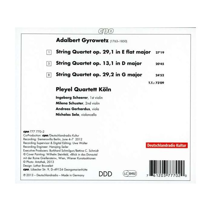 Gyrowetz: 3 String Quartets - slide-1