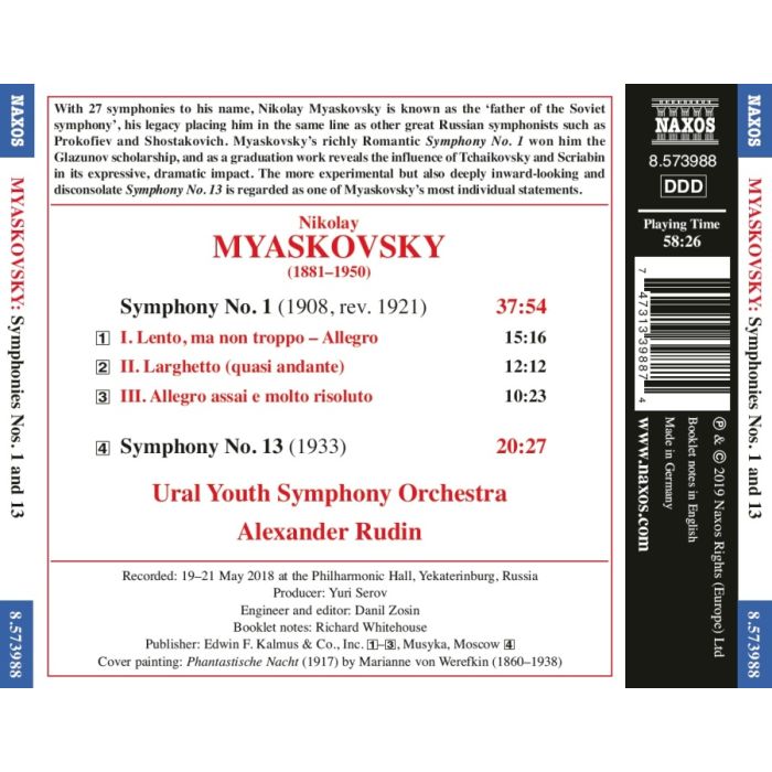 Myaskovsky: Symphonies Nos. 1 and 13 - slide-1
