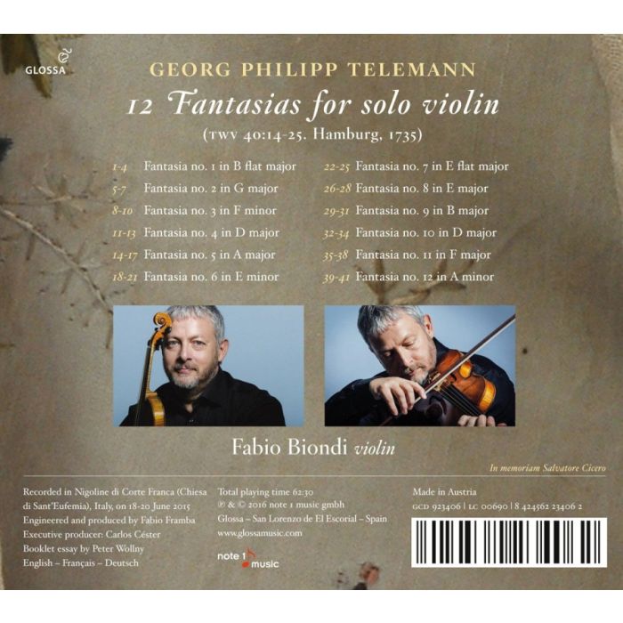Telemann: 12 Fantasias for solo violin - slide-1