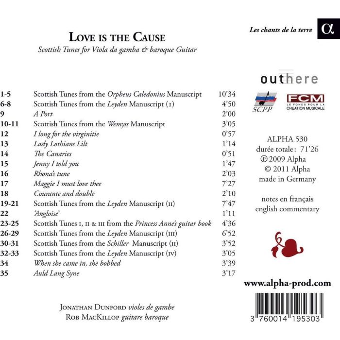 Love is the cause - Scottish Tunes for Viola da gamba and baroque Guitar - slide-1