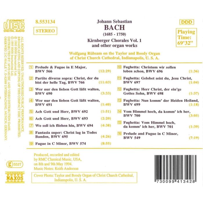 BACH: Kirnberger Chorales vol. 1 - slide-1