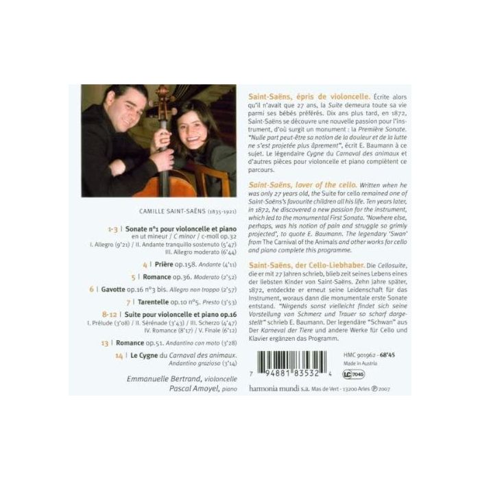Saint-Saëns:  Sonate no. 1 & Suite op. 16, Le Cygne - slide-1
