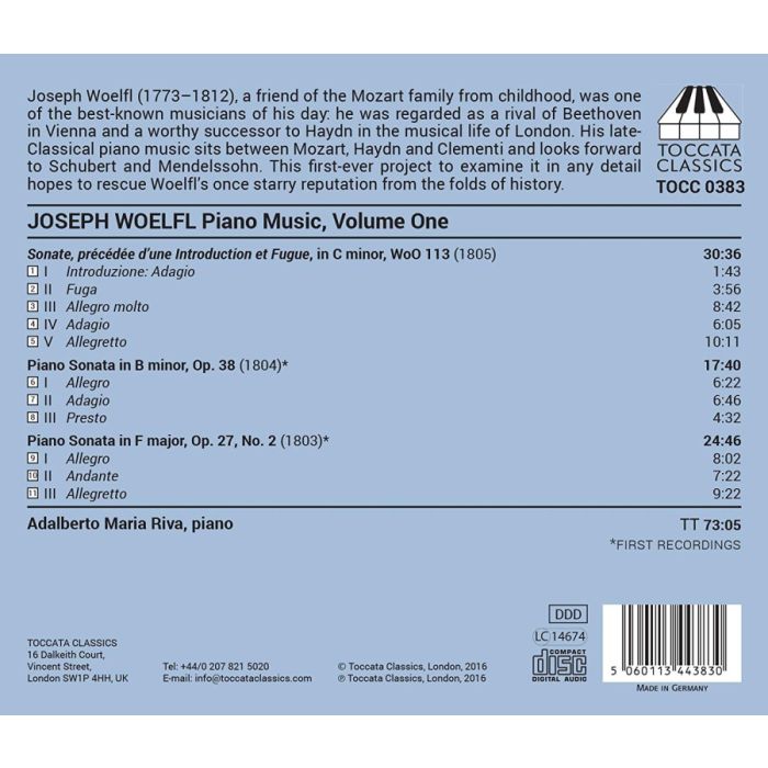 Woelfl, Joseph: Piano Music Vol. 1 - slide-1
