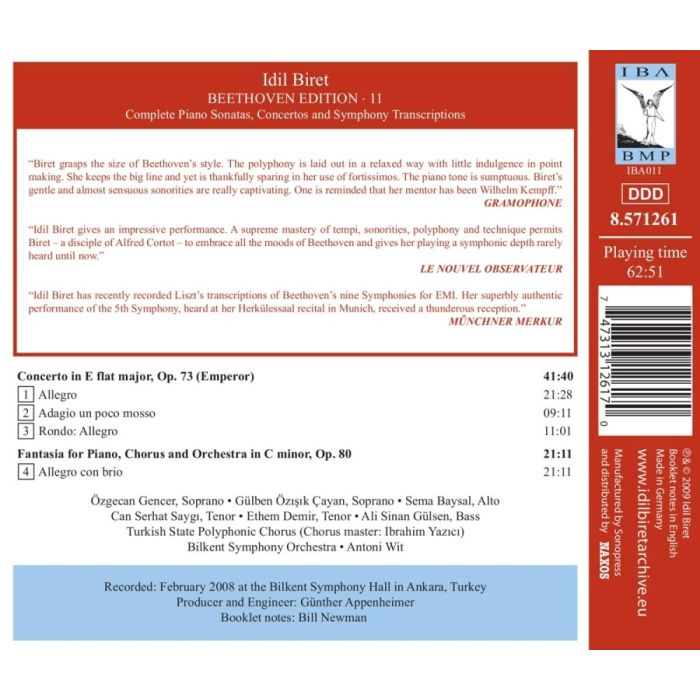 BEETHOVEN: Piano Concertos, Vol. 3 (Biret Beethoven Edition, Vol. 11) - slide-1