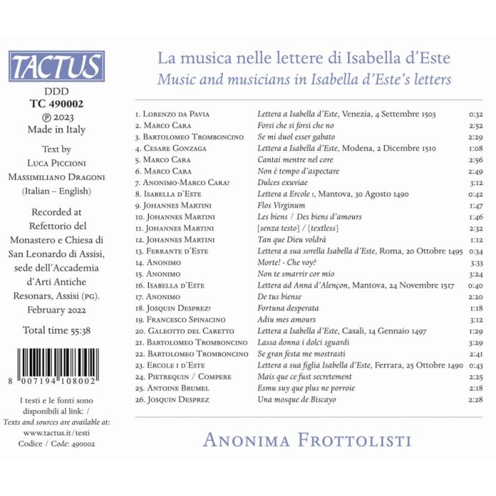 Music and musicians in Isabella d’Este’s letters - slide-1