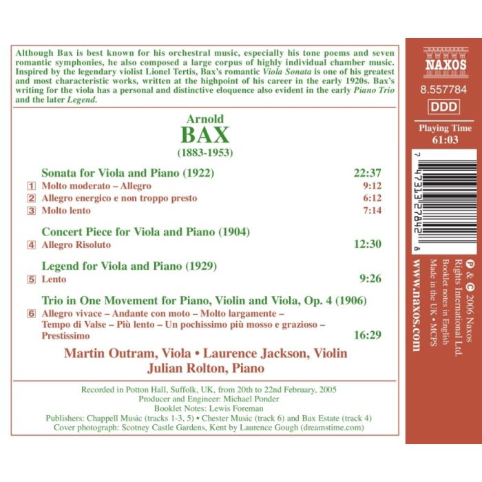 BAX: Viola Sonatas - slide-1