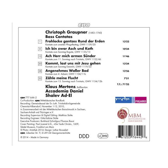 Graupner: Bass Cantatas - slide-1