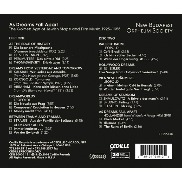As Dreams Fall Apart: The Golden Age of Jewish Stage and Film Music 1925–1955 - slide-1