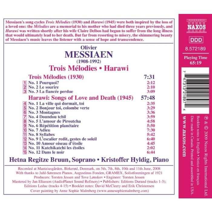 Messiaen: Harawi,Trois Mélodies - slide-1
