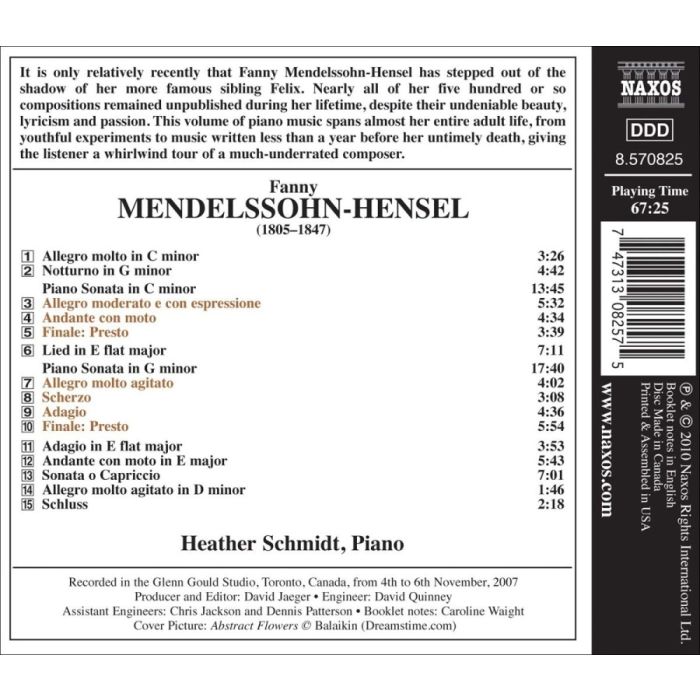 MENDELSSOHN-HENSEL: Piano Sonatas - slide-1
