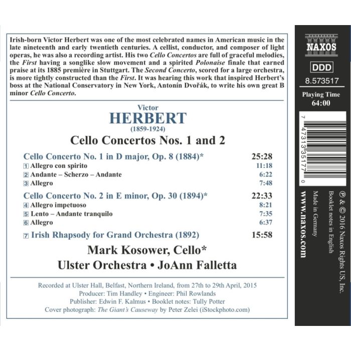 Herbert: Cello Concertos Nos. 1 and 2 Irish Rhapsody - slide-1