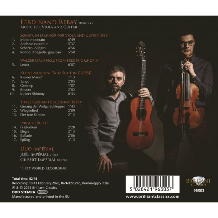Rebay: Complete Music for Viola and Guitar - slide-1