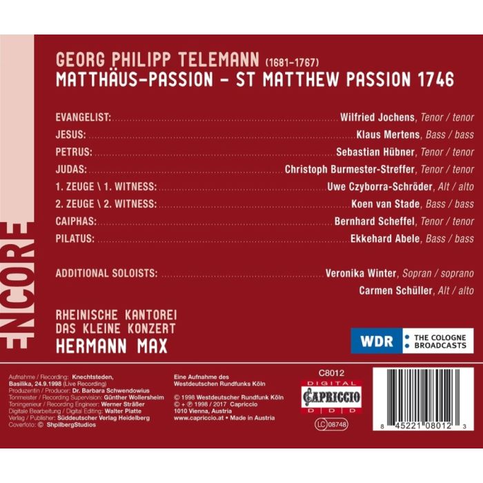 Telemann: St Matthew Passion BWV 244 (1746) - slide-1
