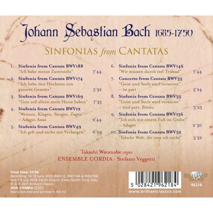 Bach: Sinfonias from Cantatas - slide-1
