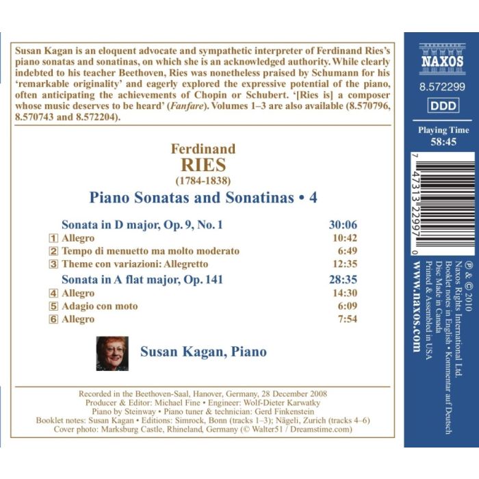 RIES: Piano Sonatas and Sonatinas Vol. 4 - slide-1