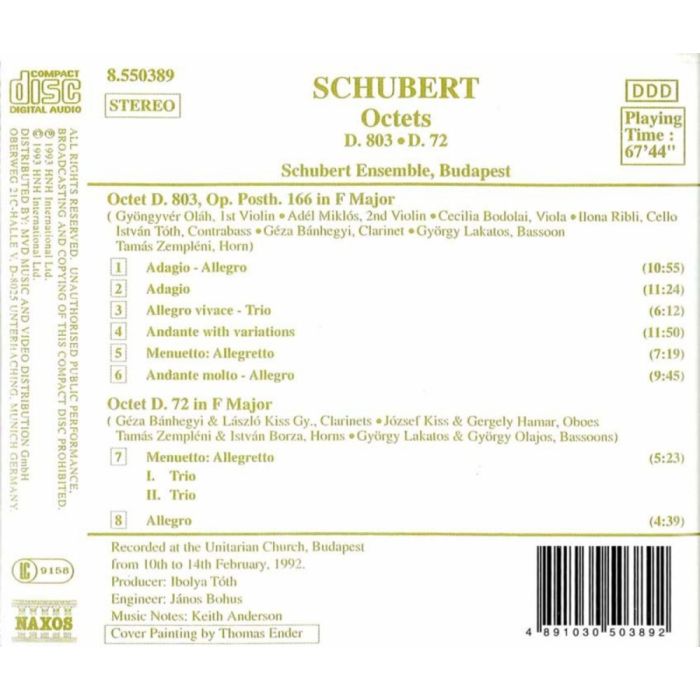 Schubert: Octets, D. 803 and D. 72 - slide-1