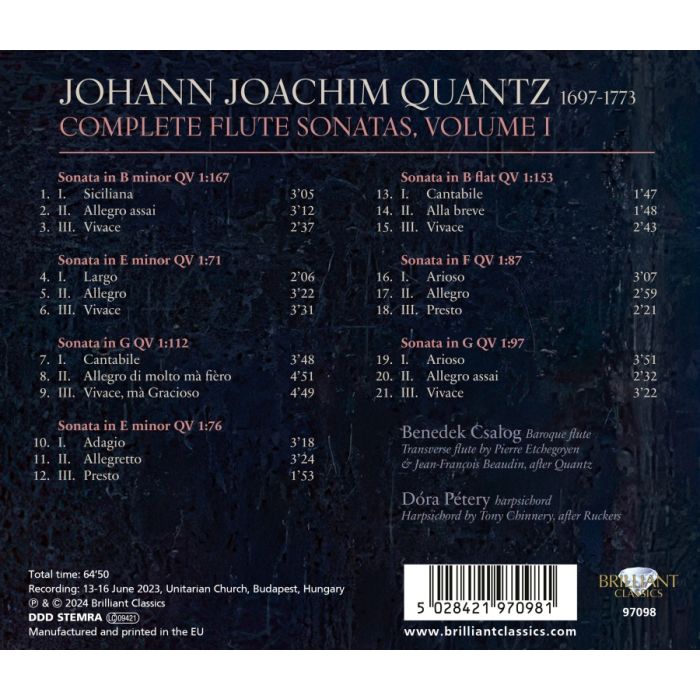 Quantz: Complete Flute Sonatas Vol. 1 - slide-1