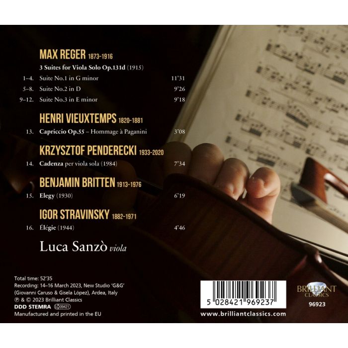 Reger: 3 Suites for Viola Solo - slide-1