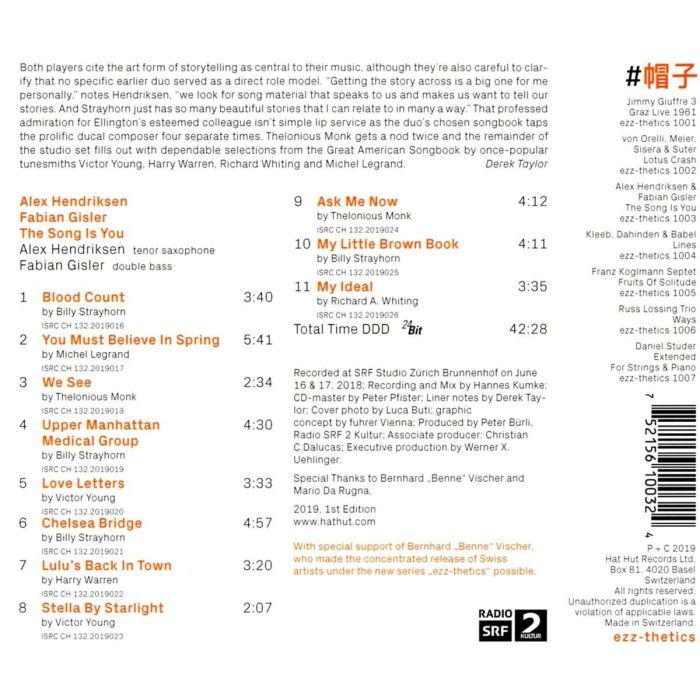 Hendriksen / Gisler – The Song Is You - slide-1