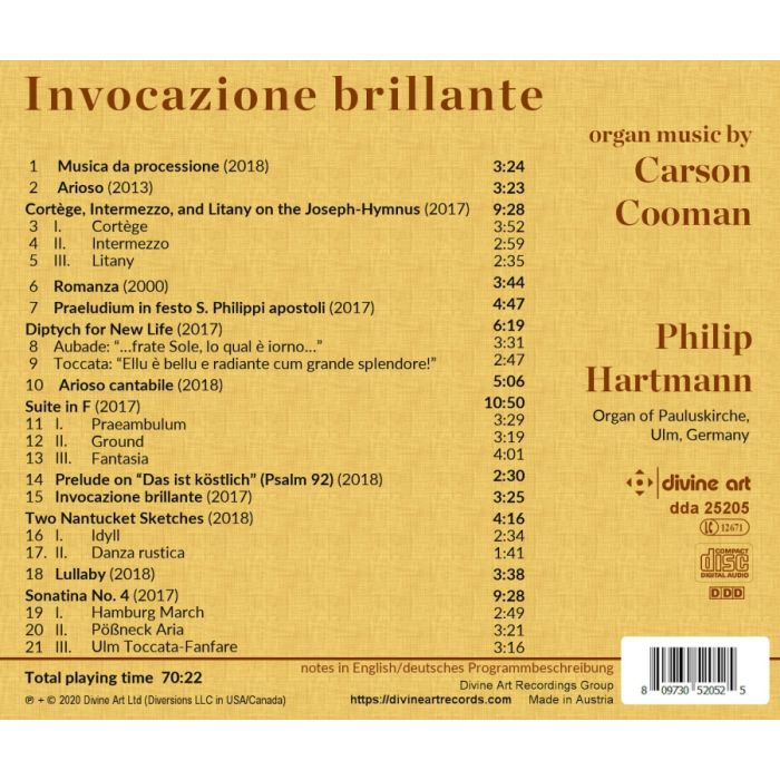 Invocazione brillante - organ music by Carson Cooman - slide-1