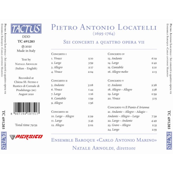 Locatelli: Sei Concerti a Quattro Opera VII - slide-1