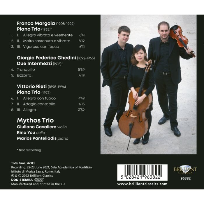 Margola; Ghedini; Rieti: Piano Trios - slide-1