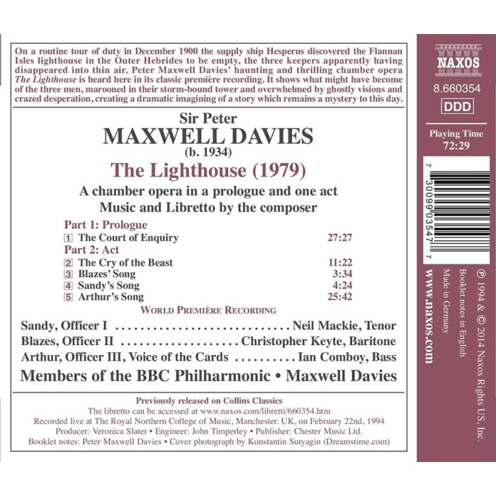 Maxwell Davies: The Lighthouse - slide-1