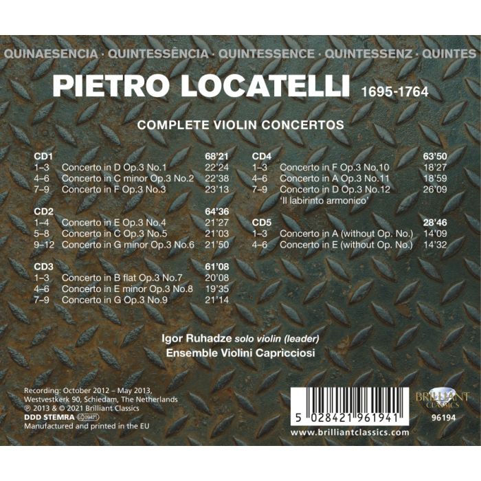 Quintessence Locatelli: Complete Violin Concertos - slide-1