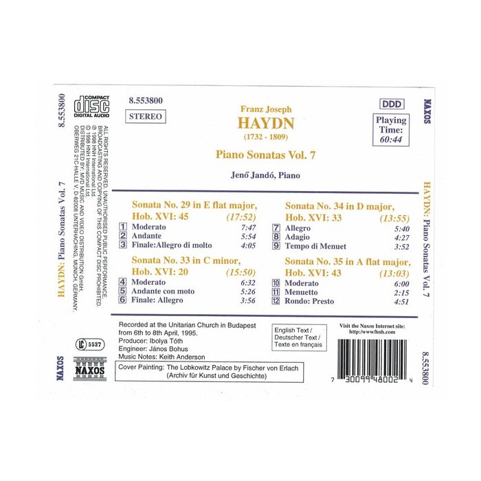 HAYDN: Piano Sonatas vol. 7 - slide-1