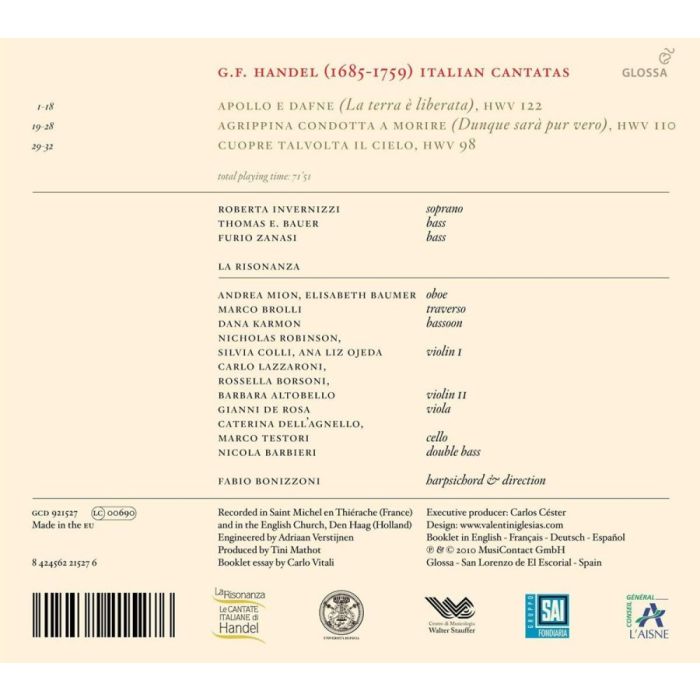 Handel: Apollo e Dafne, Le Cantate Italiane di Handel VII - slide-1