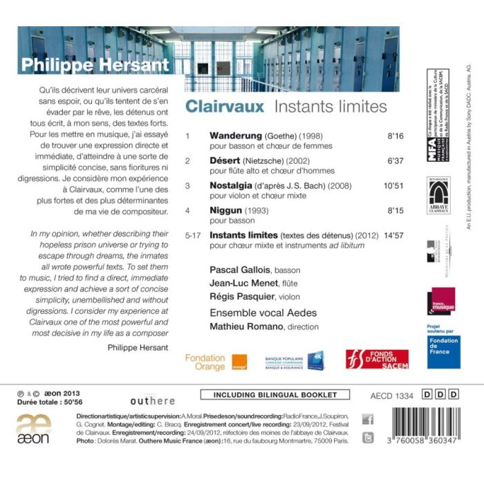 Hersant: Clairvaux, Instants limites - slide-1