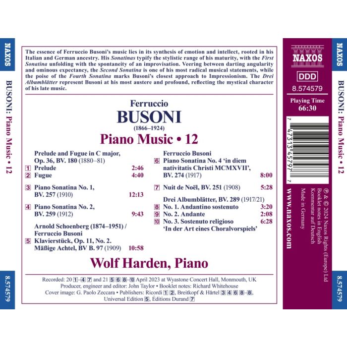 Busoni: Piano Music Vol. 12 - slide-1