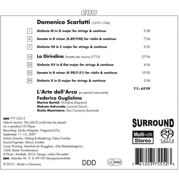 Scarlatti: La Dirindina, farsetta per musica + Sinfonias & Sonatas - slide-1