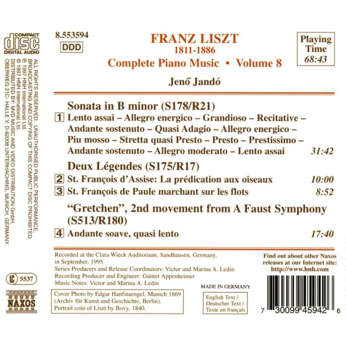 LISZT: Piano Music vol. 8 - slide-1