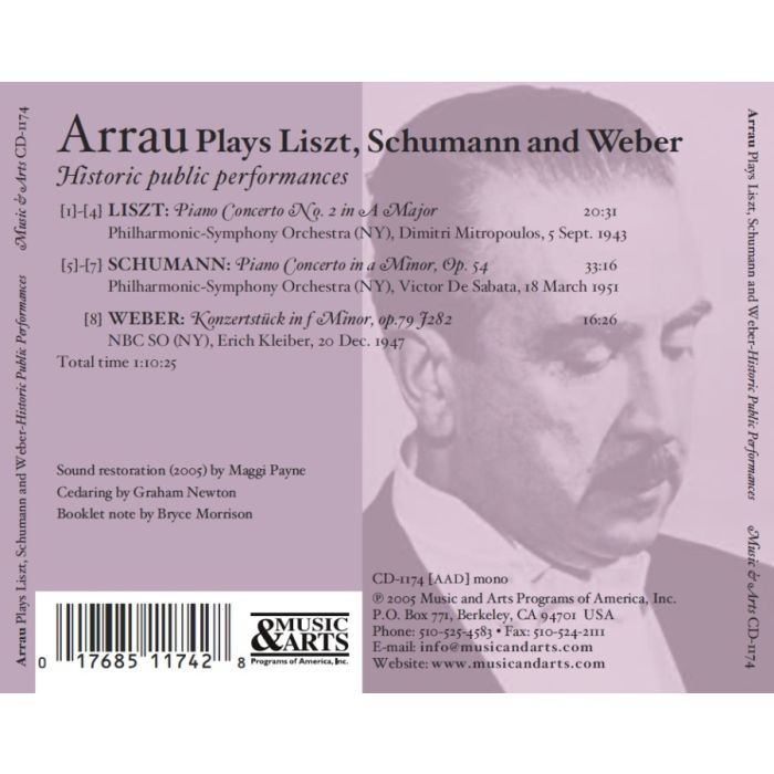Arrau Plays Liszt, Schumann and Weber - slide-1