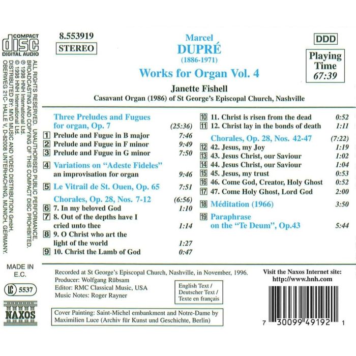 DUPRE: Works for Organ vol. 4 - slide-1