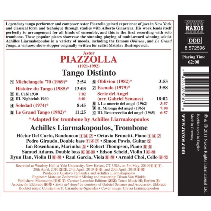 Piazzolla: Tango Distinto - muzyka na puzon solo z towarzyszeniem inncyh instrumentów - slide-1