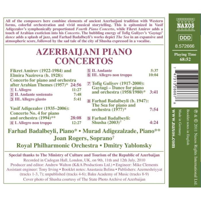 Azerbaijani Piano Concertos - Fikret Amirov / Elmira Nazirova, Vasif Adigezalov, Tofig Guliyev, Farhad Badalbeyli - slide-1